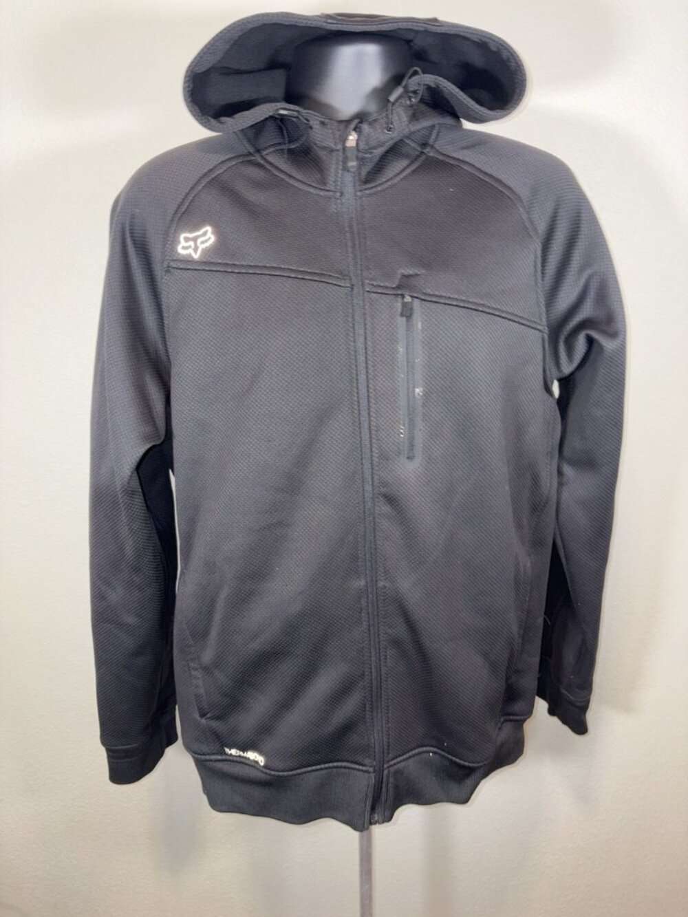 Fox Active Tech Full Zip Hooded Jacket Men Large Fleece Water Resistant